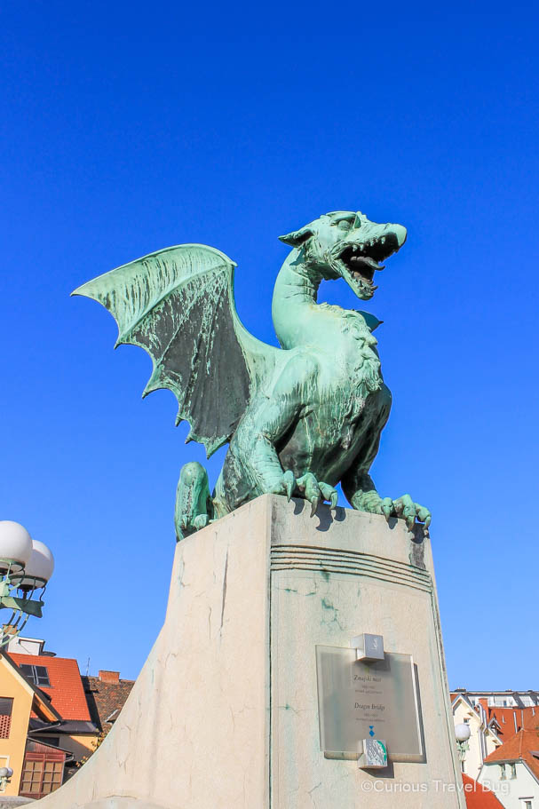 Dragon statue in Ljubljana