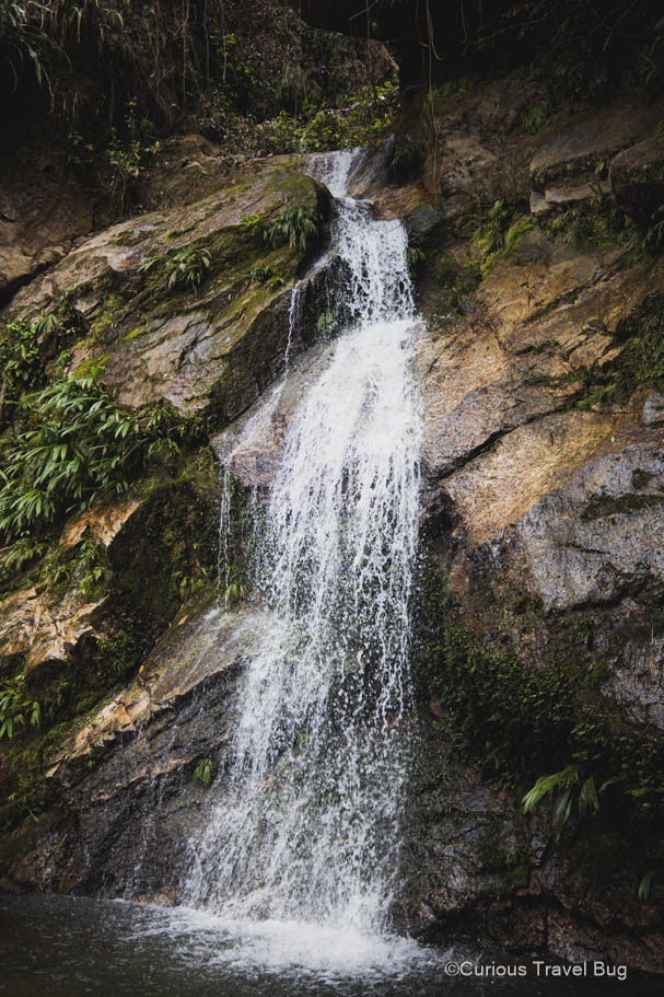 A waterfall that can be seen on a hike lead by the Casas Viejas hostel