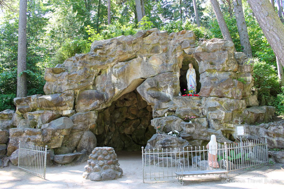 Birute Park Grotto, a full scale replice of the Lourdes Grotto in France where apparitions of St Mary appeared to St. Bernardine