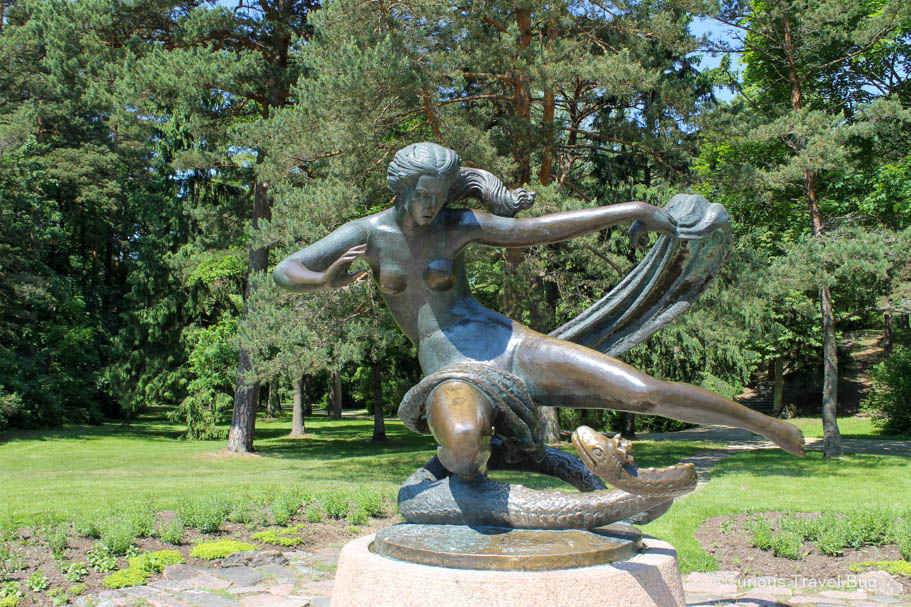 Statue of Egle Queen of Serpents in Birute Park, Palanga, Lithuania