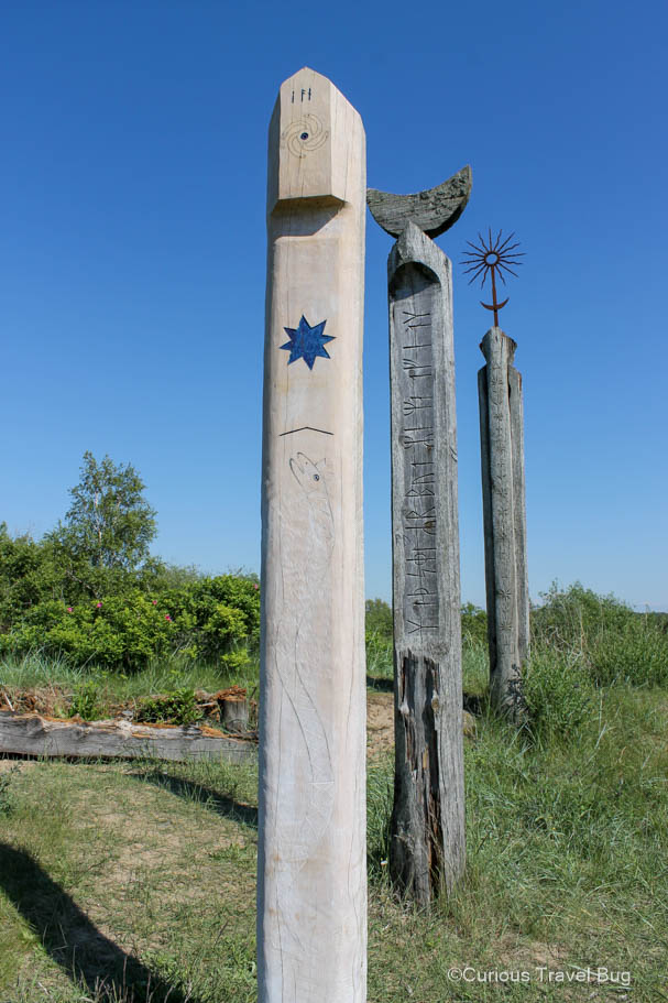 Pagan sculptures seen while biking from Palanga to Šventoji