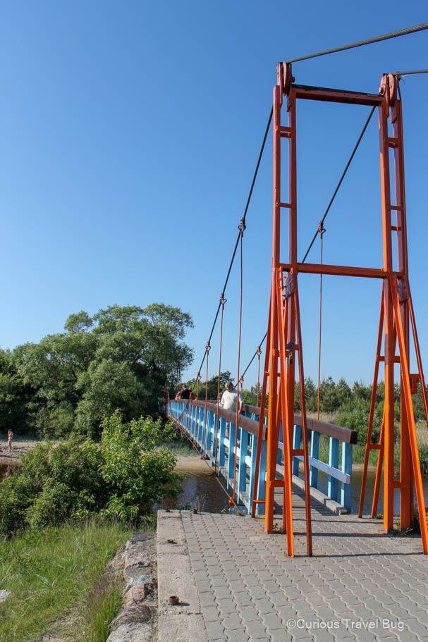 Pedestrian bridge over a river on the way from Palanga to Šventoji