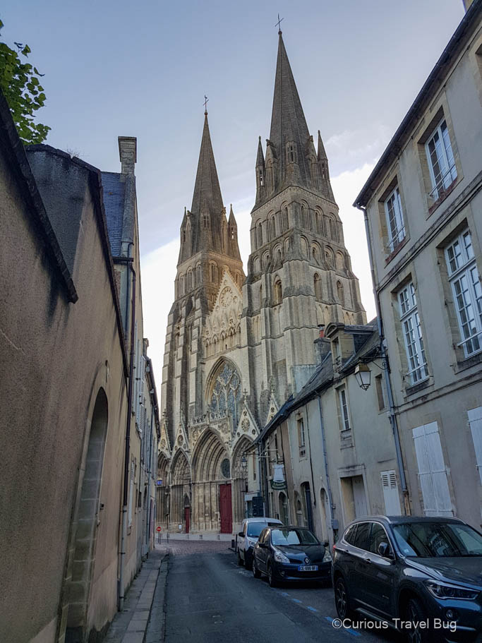 Front view of the Bayeux Cathedral