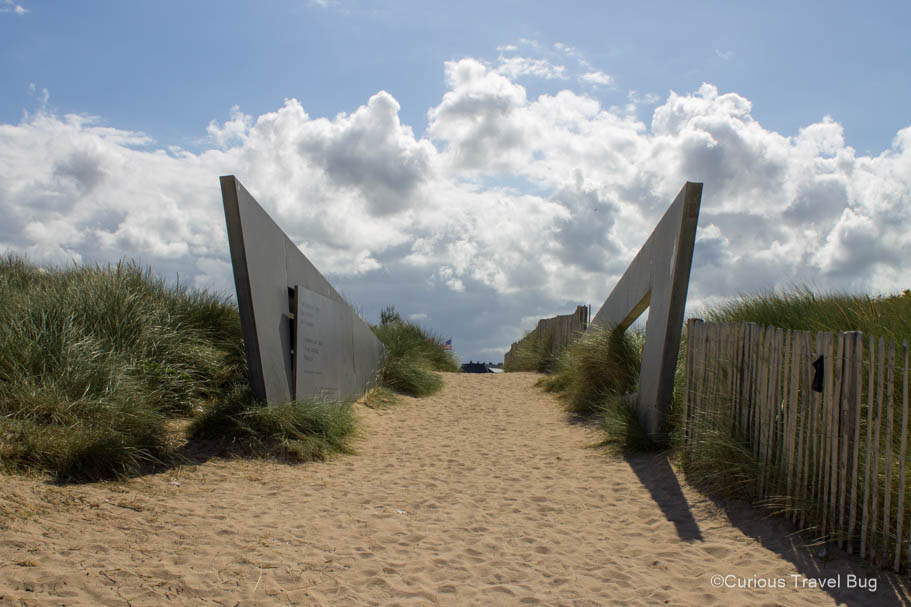 Entry to Juno Beach, important D-Day landing beach for the Canadians