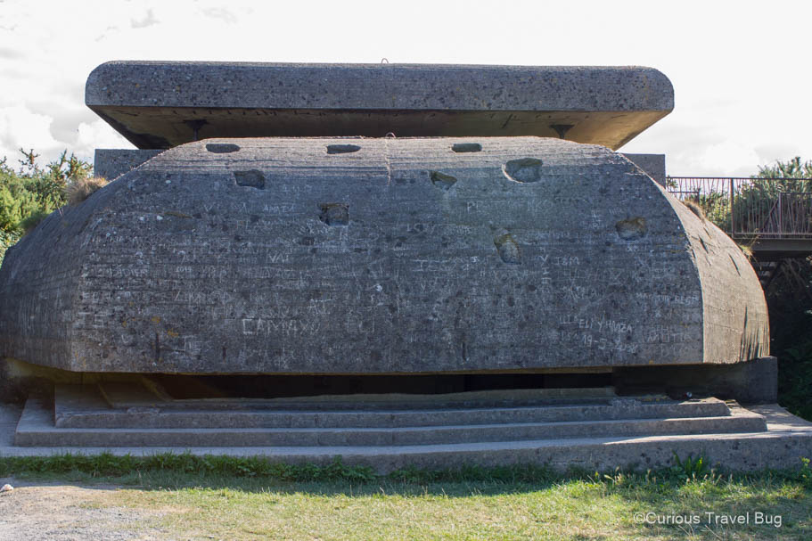 A bunker located at Longues-sur-Mer, part of the Atlantic coast fortifications.