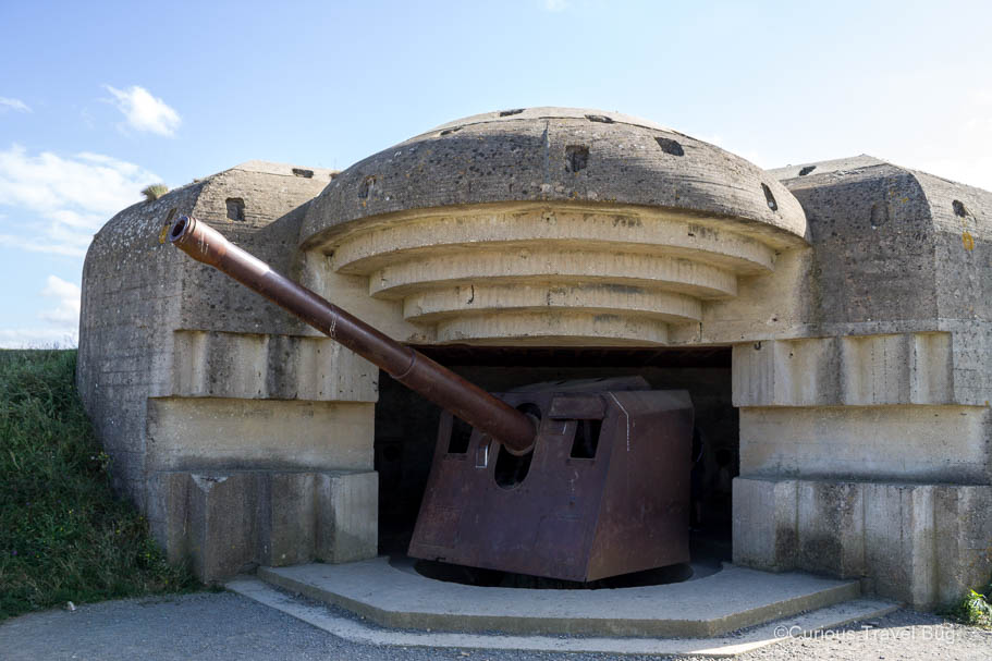 One of the batteries at Longues-sur-Mer, France. Part of the Normandy coast fortifications.