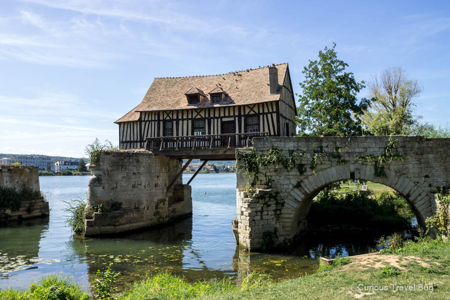 The Old Mill of Vernon that sits above the Loire River. This medieval half timbered mill is now closed but used to process wheat
