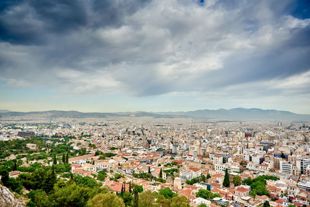 View of Athens from above.