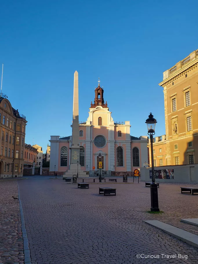 View of the Storkyrkan Stockholm Cathedral in the Gamla Stan