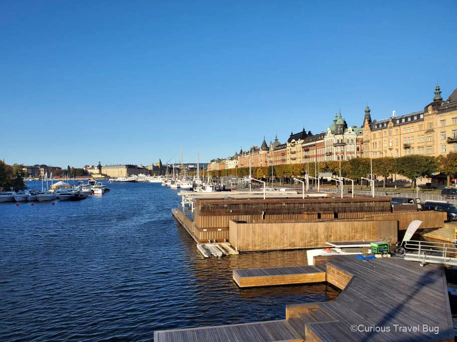 Harbour of Stockholm on a sunny day