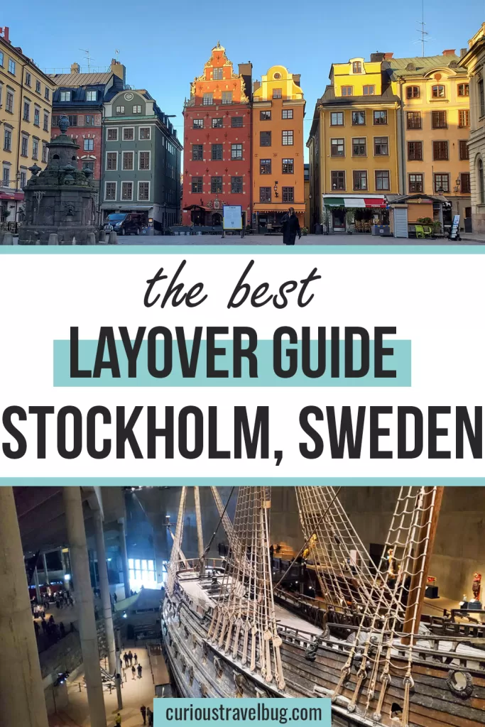 Layover guide for Stockholm Sweden. All the best things to do in the Gamla Stan during an 8 hour layover at Stockholm's Arlanda Airport. Includes how to get the train to central Stockholm and the best things to do in a short time in Stockholm.