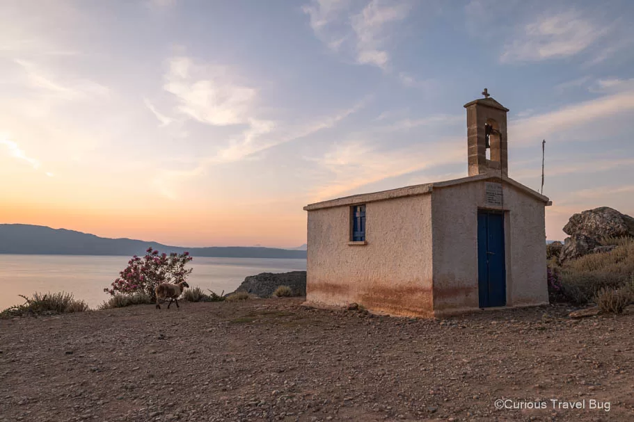 A small chapel sits on the side of the road up to Balos