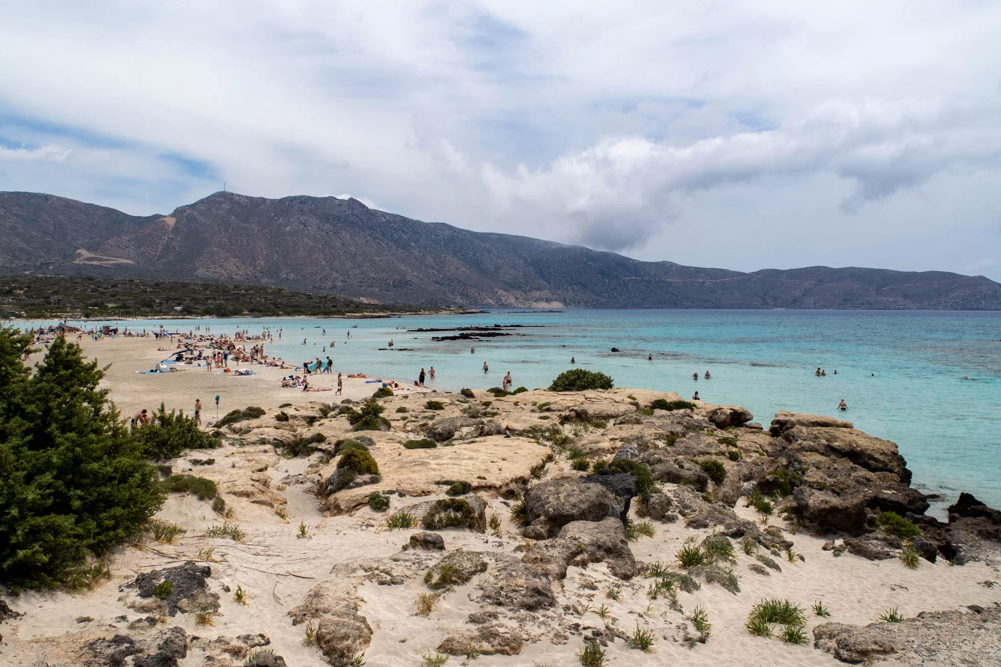 Elafonisi Beach in Crete is one of the best beaches to visit on the island. It boasts soft white sand and spectacular pink sand as well as crystal clear Mediterranean water that would rival the most beautiful Caribbean beach.