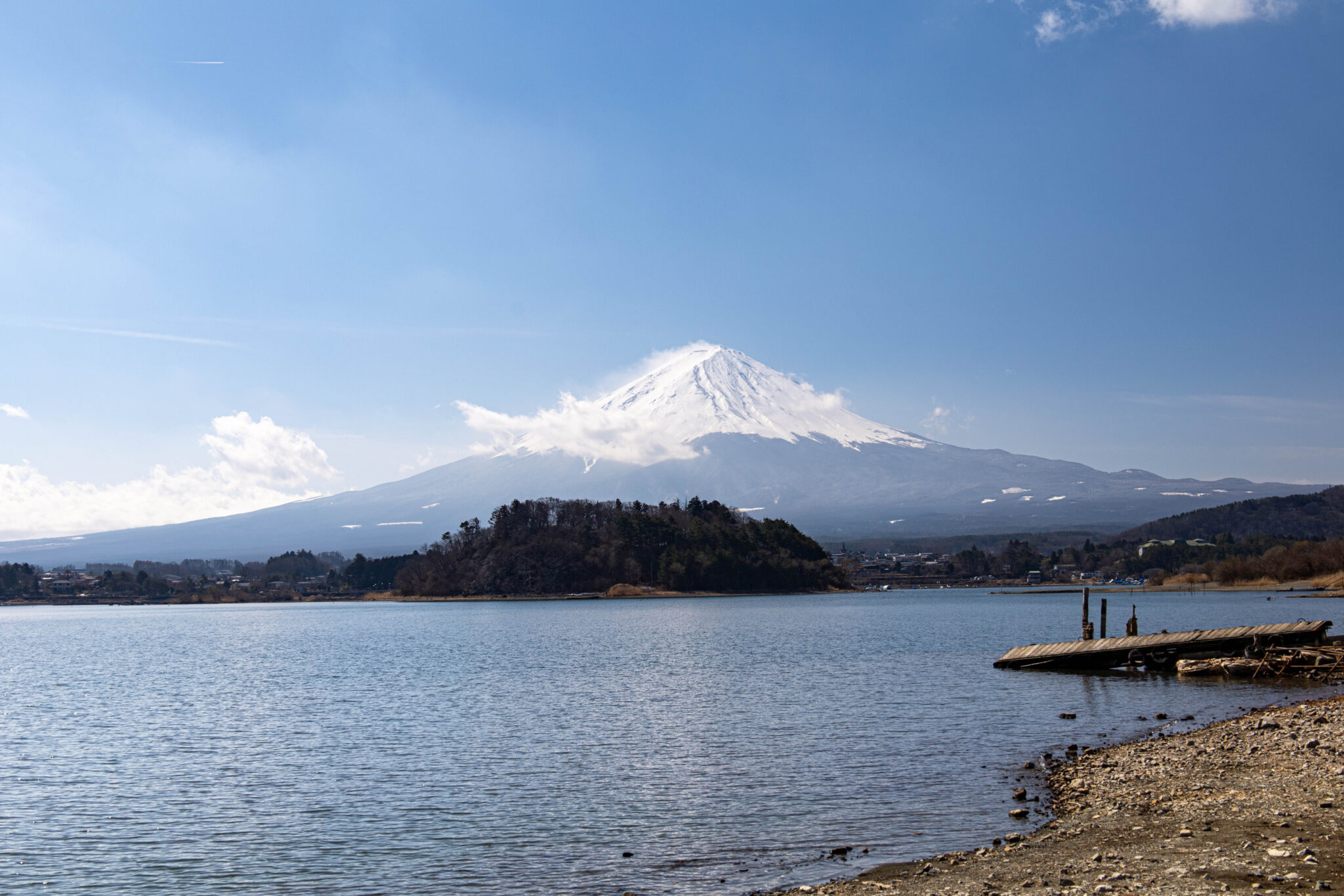 Mount Fuji from Lake Kawaguchiko. This full two week itinerary for first-timers to Japan has everything for planning your perfect vacation including the best day trips.